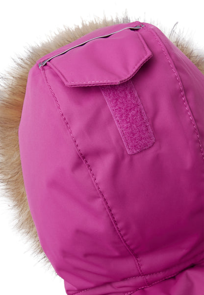 REIMA TEC Winteroverall/Skianzug AKTIONSFARBE<br> Gotland <br>Gr. 86, 92, 98<br> Po-Bereich extra dick isoliert<br> auch ohne Kunst-Pelz tragbar<br> abnehmbare Fuss-Schlaufen<br> WS >12'000 mm