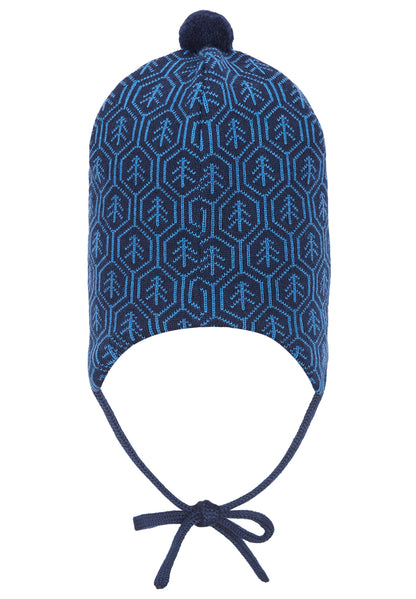 REIMA Mütze mit Bändel <br>Kuurainen <br>Gr. 46 - 50 <br>innen hautfreundliche Bio-Baumwolle<br> aussen warme, wasserabweisende Merino-Wolle<br> Windstopper-Membrane im Ohrbereich