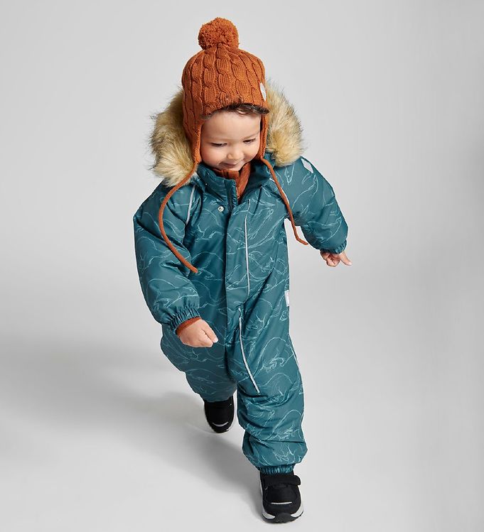 Reima Kinder Wintermütze aus Merinowolle mit Bändel zum Binden Nunavut braun 5300065A 1490