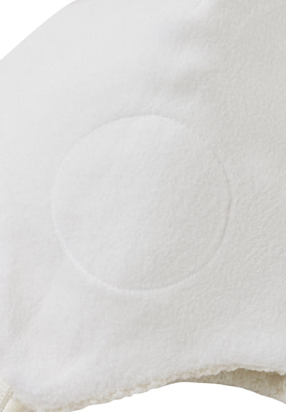 REIMA Mütze mit Bändel <br>Murmeli <br>Gr. 48, 50 <br>innen hautfreundliches Fleece<br> aussen warme, wasserabweisende Merino-Wolle<br> Windstopper-Membrane im Ohrbereich