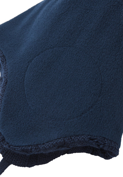 REIMA Mütze mit Bändel AKTIONSFARBE<br>Nunavut <br>Gr. 48 <br>innen hautfreundliches Fleece<br> aussen warme, wasserabweisende Merino-Wolle<br> Windstopper-Membrane im Ohrbereich