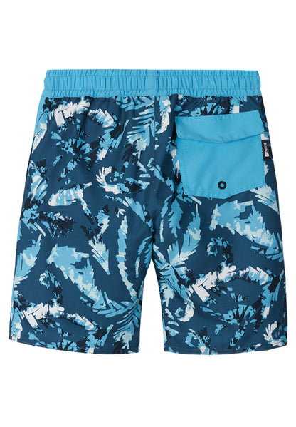 REIMA Badehose <br>Papaija <br>Gr. 104, 140, 152, 164<br> UV-Schutzfaktor 50+<br> schnelltrocknend<br> mit Netzhose innen <br>Bund mit Kordel regulierbar<br> knielang