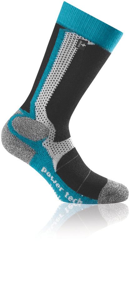 ROHNER Ski-Socken/Sport-Socken <br>power tech junior <br> Gr. 27-30, 31-34, 35-38 <br> warm, Klima-ausgleichend, Lüftungskanäle<br>kniehoch, anatomische Passform, Knöchelschutz<br>mit Schurwoll-Anteil