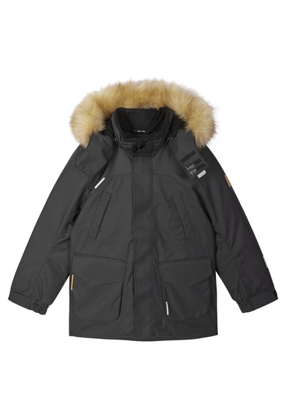 REIMA TEC warme Kinder Winterjacke / Winterparka Serkku schwarz 5100106A 9990