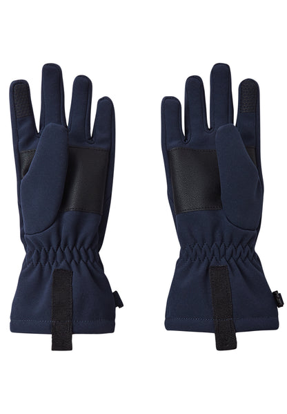 REIMA gefütterte Softshell Fingerhandschuhe <br>Tehden <br>Gr. 2 - 8 (1-jährig - Erw.) <br>aussen Softshell<br> innen warmes Fleece<br> ideal für Übergangszeit und<br> zum Velofahren<br> WS 10'000 mm