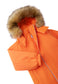 REIMA TEC+ Winteroverall/Skianzug <br>Trondheim <br>Gr. 104 bis 140 <br>extra robuster Po- und Knie/Schienbeinbereich <br> Taille regulierbar <br> Druckknopf am Beinende<br>auch ohne Kunstpelz tragbar <br>abnehmbare Fuss-Schlaufen<br> WS 10'000 mm