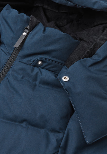 REIMA TEC warme Daunen-Skijacke/Winterjacke <br>Vuono <br>Gr. 110, 116, 122, 134, 140, 146, 152, 164 <br> echte zertifizierte Daune, waschbar<br> Schneefang & verstellbare Ärmelbündchen mit Lycraeinsätzen mit Daumenloch<br> WS 10'000 mm