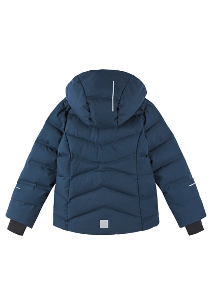 REIMA TEC warme Daunen-Skijacke/Winterjacke <br>Vuono <br>Gr. 110, 116, 122, 134, 140, 146, 152, 164 <br> echte zertifizierte Daune, waschbar<br> Schneefang & verstellbare Ärmelbündchen mit Lycraeinsätzen mit Daumenloch<br> WS 10'000 mm
